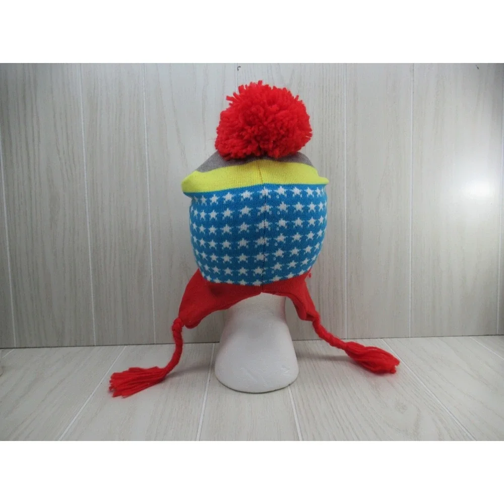 Womder Woman Girls Youth one size winter knit beanie hat cap off red blue